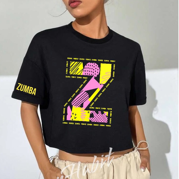 atasan senam wanita / baju senam wanita crop / baju senam zumba / atasan crop CSZ - 003