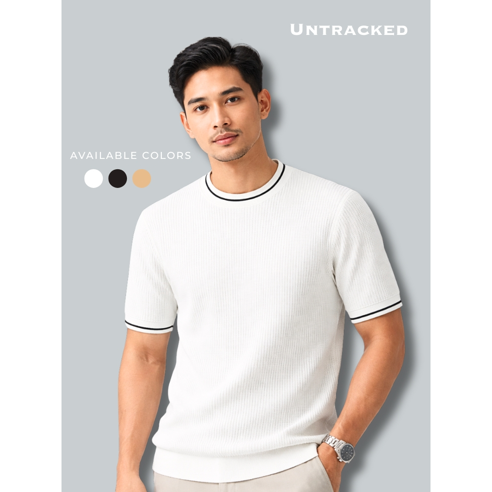 UNTRACKED | Waffle Knit Tee | Kaos Rajut Polos Pria