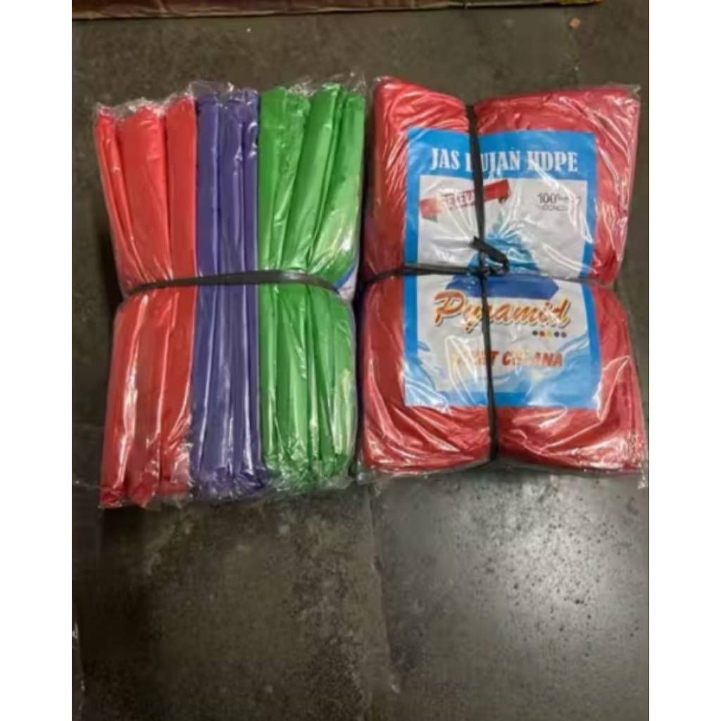 [TERMURAH] JAS HUJAN SETELAN PYRAMID JAKET CELANA SELUSIN 12 PCS