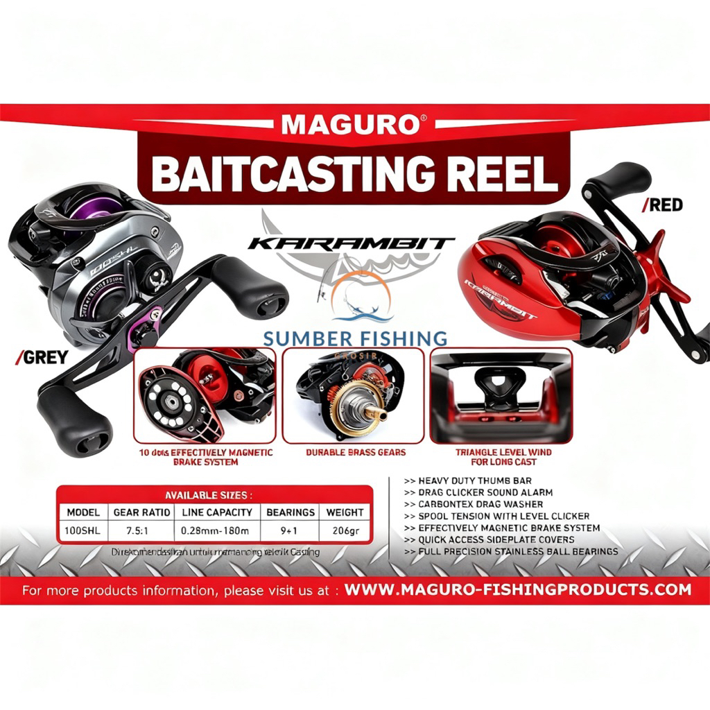 Reel bc maguro karambit 100HL | Reel casting maguro