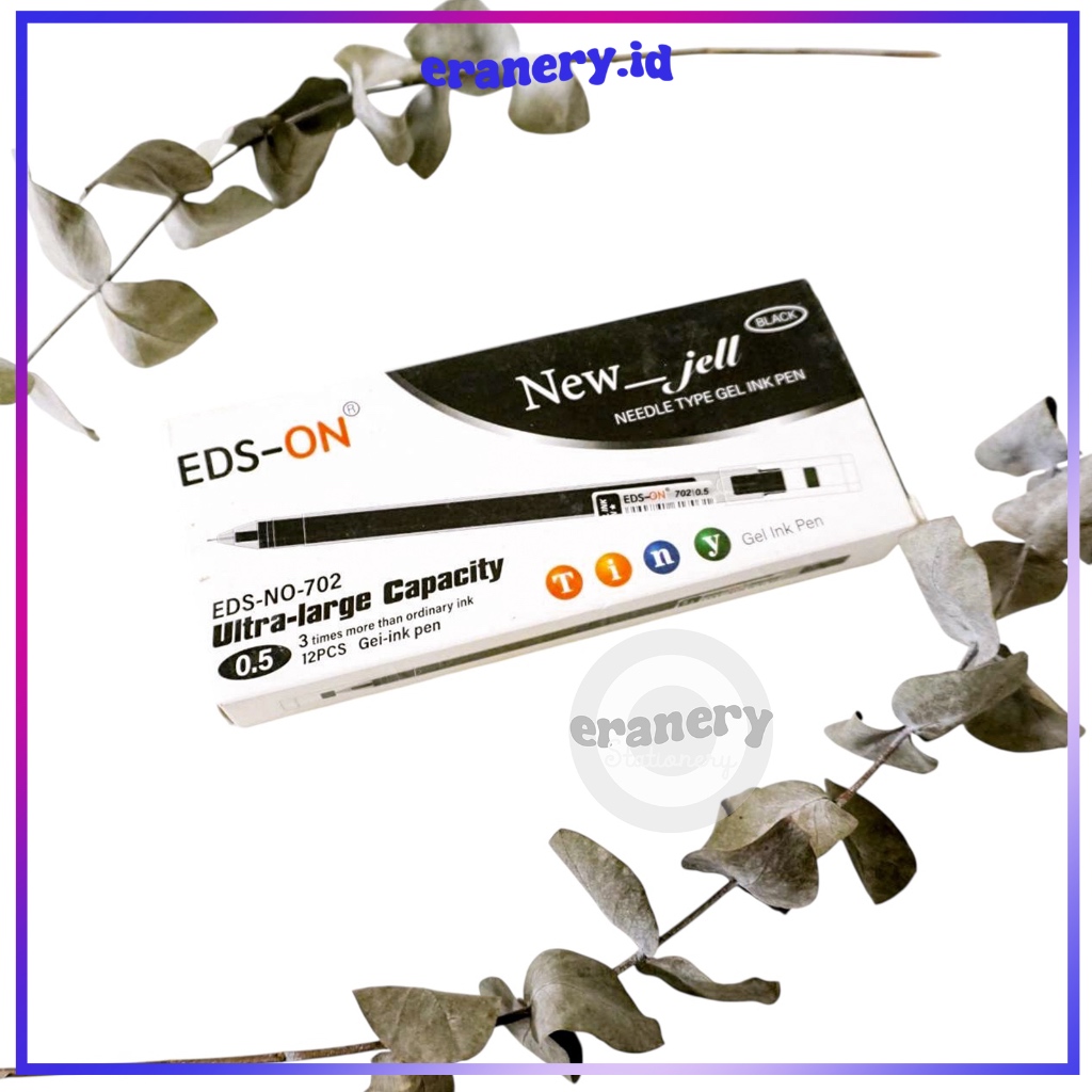 BOLPOIN GEL / BOLPEN GEL HITAM EDS-ON 702