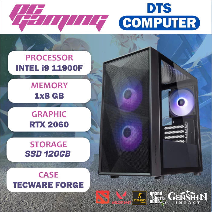 PC GAMING | i9-10900f | RTX 2060 | 16GB DDR4 | SSD 120GB |