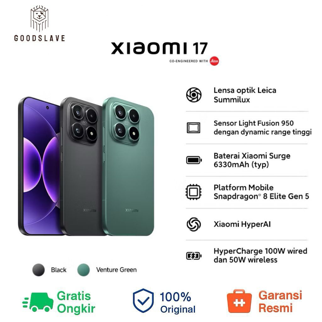 Xiaomi 17 5G 12/256Gb NFC Garansi Resmi