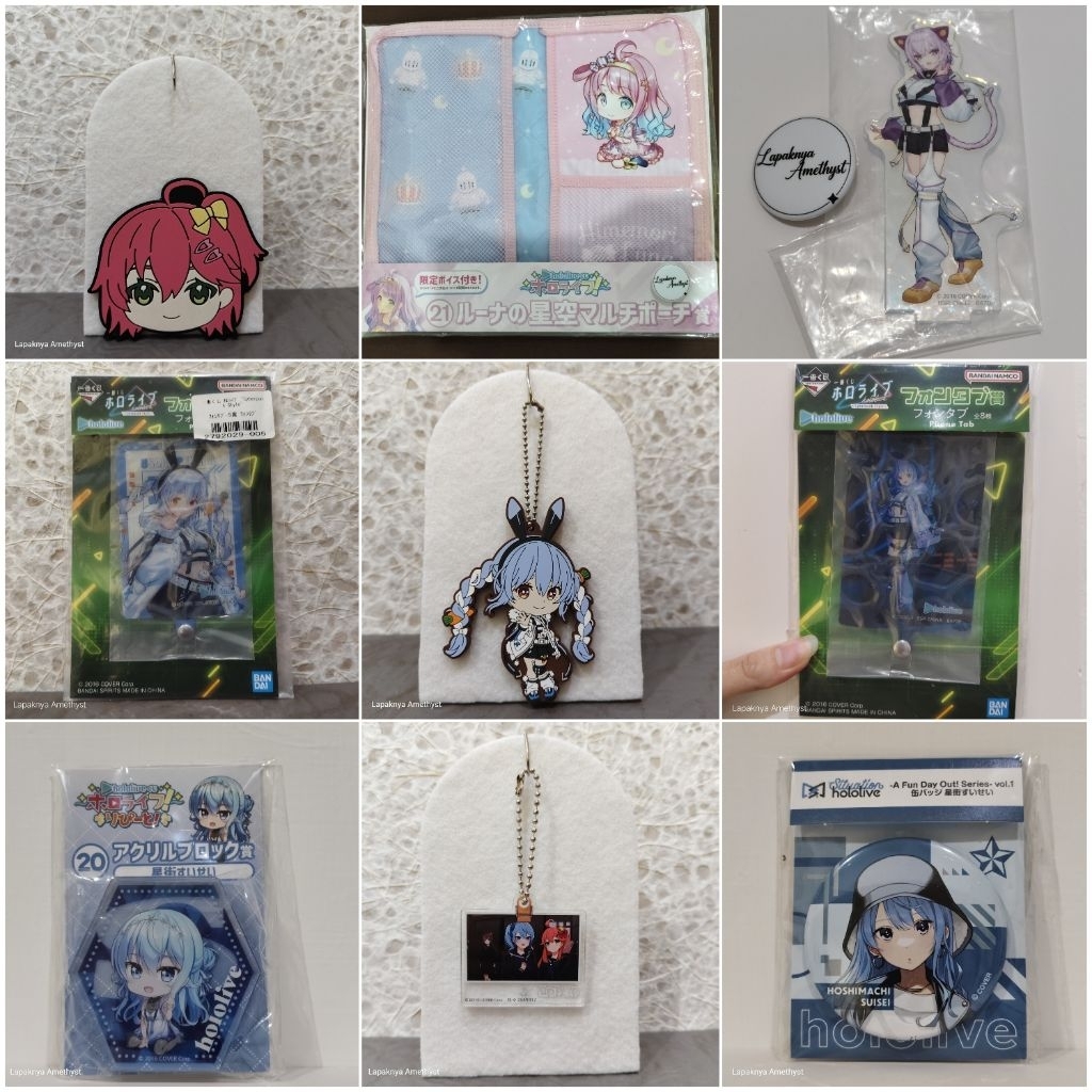 official merch hololive hoshimachi suisei usada pekora sakura miko nekomata okayu himemori luna toki