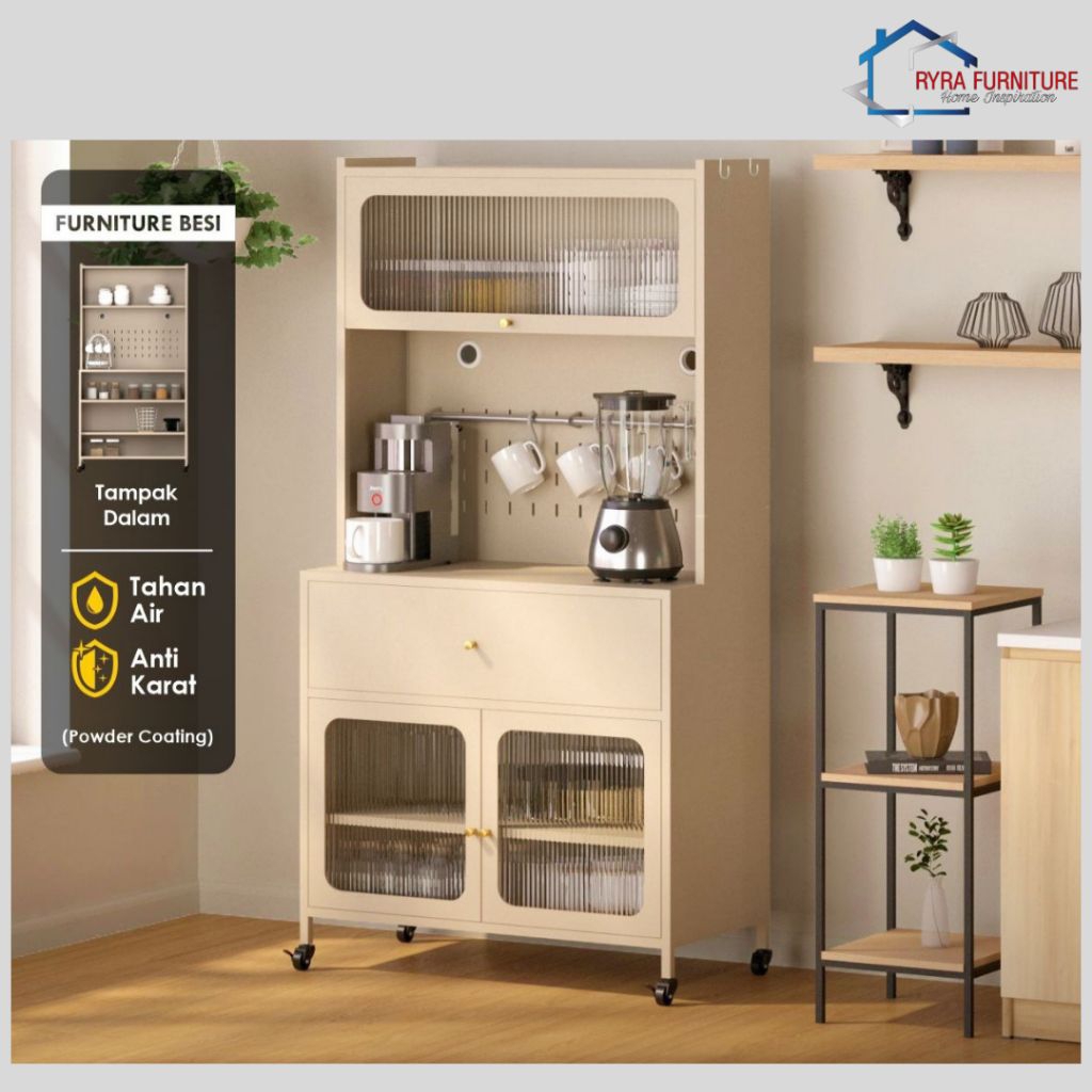 CUBIC - EISEN KC 90 - LEMARI DAPUR BESI MODERN MINIMALIS / RAK DAPUR BESI MODERN MINIMALIS