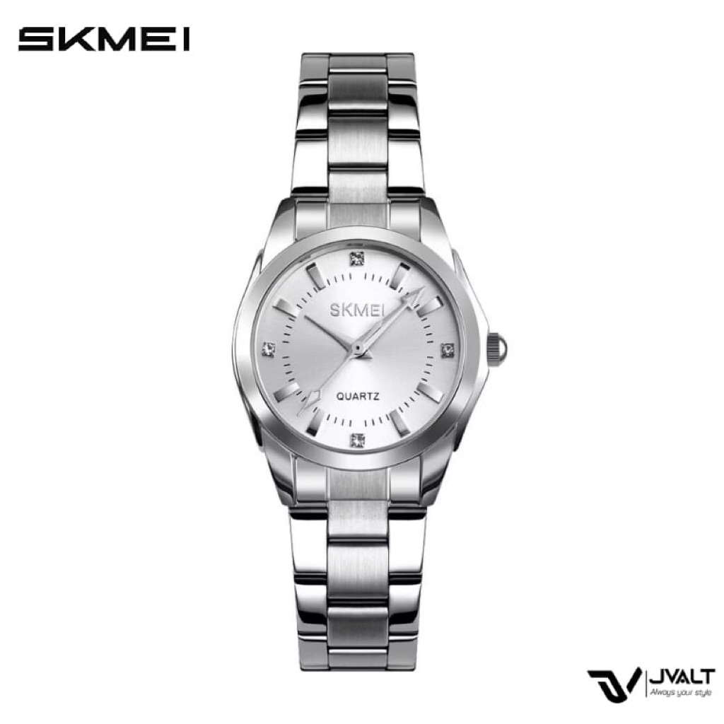 jam tangan wanita stainless Skmei  1620 skmei original wateresist silver putih