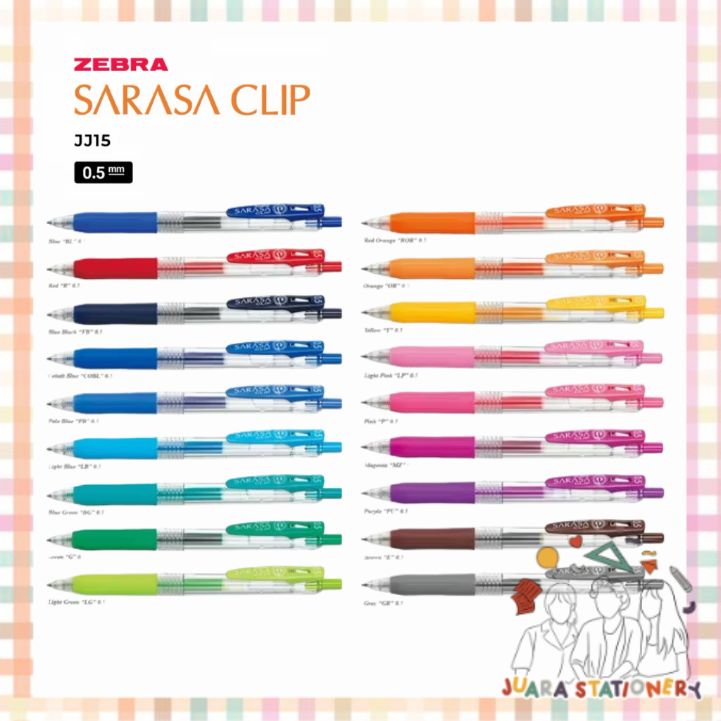 Zebra Pulpen Sarasa Clip Gel Pen 0.5 mm / Pulpen Gel Sarasa