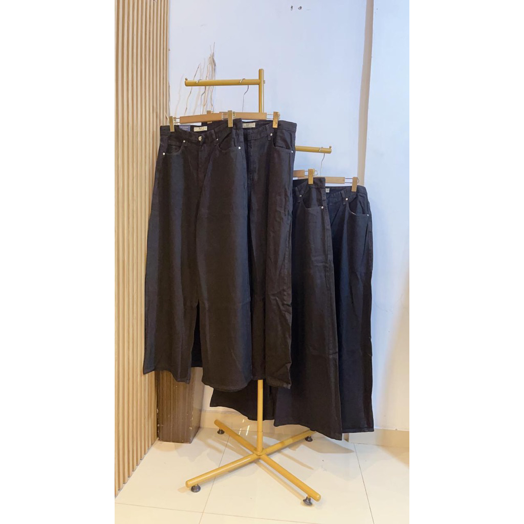 CELANA JEANS KULOT PREMIUM NON STRECH KHUSUS HITAM BY M&B TROUSERS AND PANTS