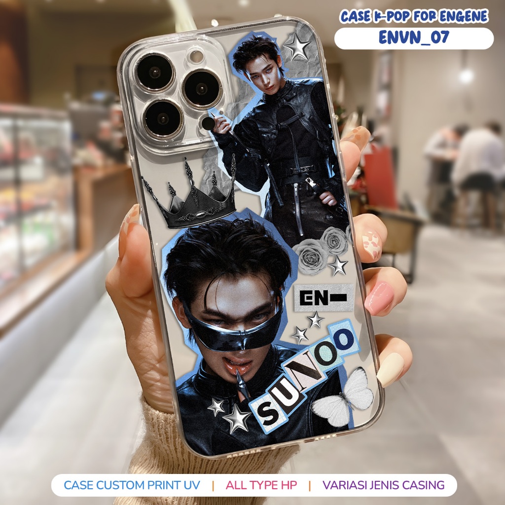 Case Custom Desain Enhypen Kpop  | Casing Custom Full Print UV Softcase Custom All Tipe Hp envn