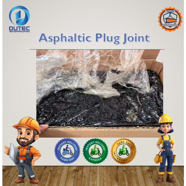 Dutec Asphaltic Plug Joint 12.5kg / Dus | Bahan Sambungan Jembatan & Beton | Seal Expansion Joint Wa