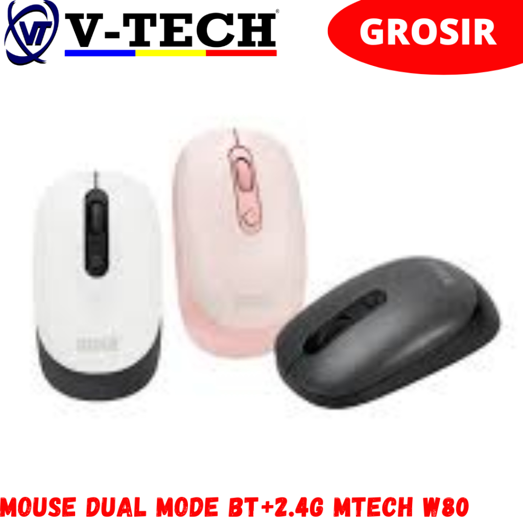 MOUSE DUAL MODE BT+2.4G MTECH W80