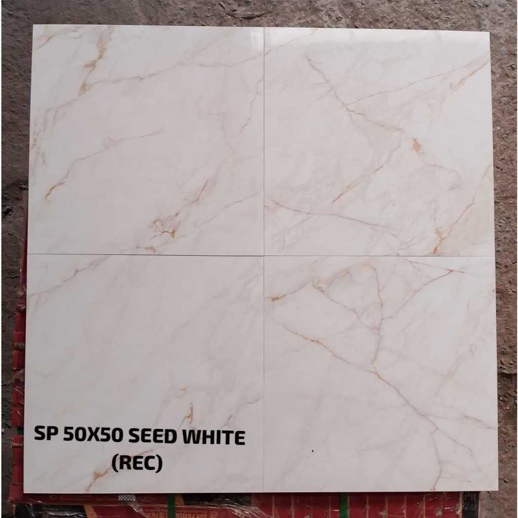 Keramik lantai 50x50 glossy seed white sun power keramik lantai cutting keramik cutting keramik 50x5