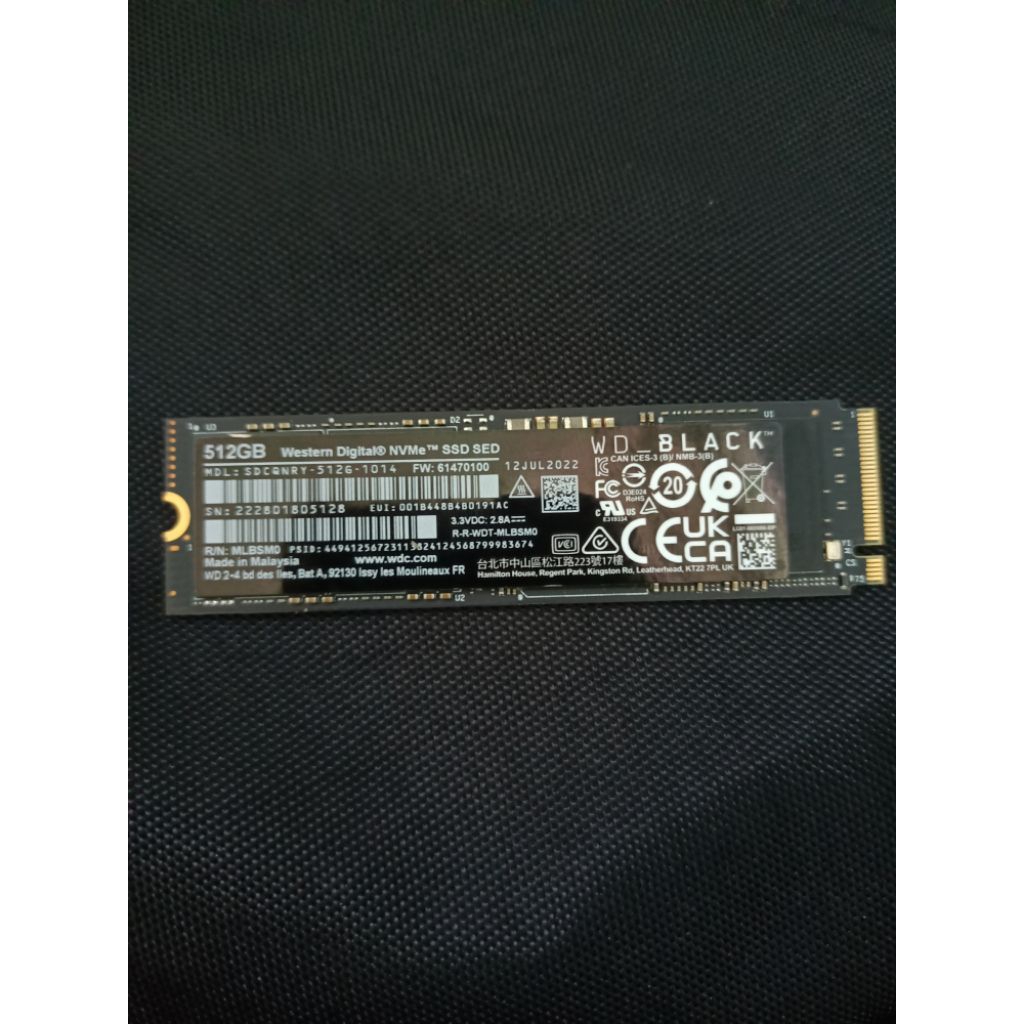 wd black sn810 nvme 512gb 100/50