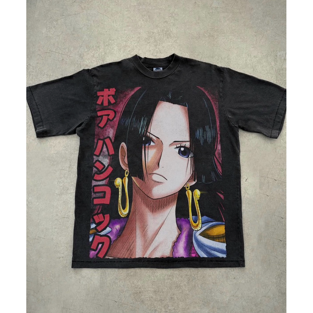 T-Shirt / Tees Bootleg SKAARS Boa Hancock Anime One Piece Black Faded Colour (NEW) | Boa Hancock One