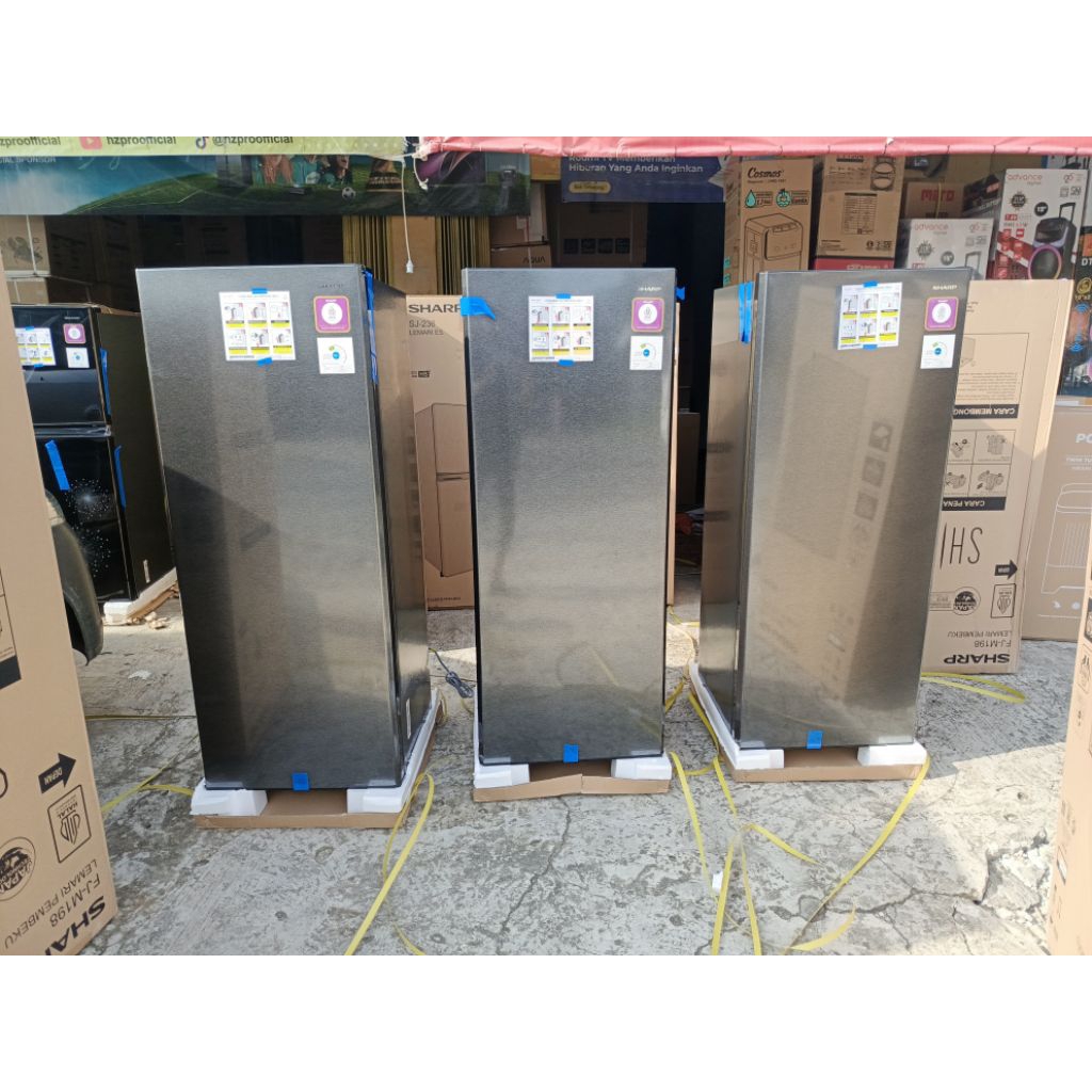 freezer sharp 8 rak  fjm 198 freezer