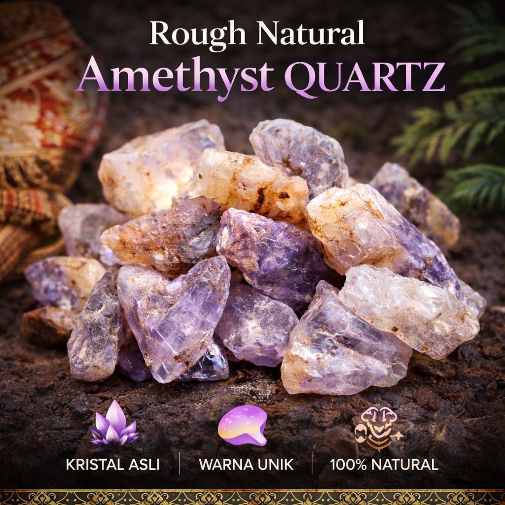 BAHAN ROUGH BATU AKIK  NATURAL AMATHYES QUARZT KECUBUNG UNGU