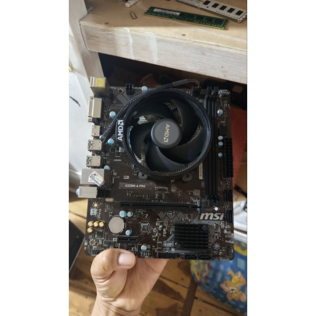 paket Mobo MSI A320 + ryzen 5 3500