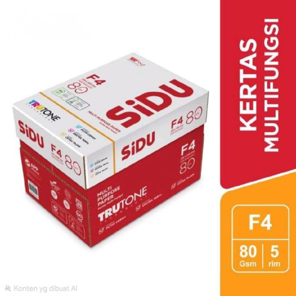 [1 Dus] Kertas HVS F4 Sinar Dunia Sidu 80 Gram