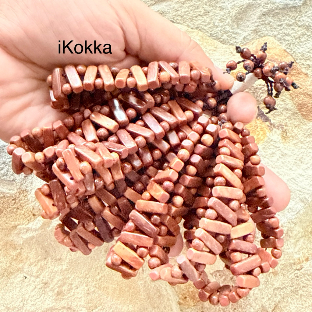 10Pcs Gelang Kokka Kaukah Asli Motif Zig Zag – Grosir 10 pcs Gelang Kokka Original untuk Pria dan Wa