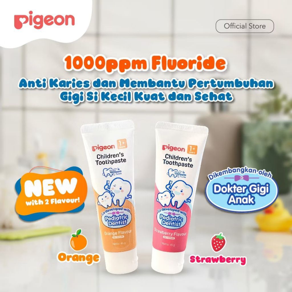 PIGEON CHILDREN'S TOOTHPASTE STRAWBERRY FLAVOUR - TOOTHPASTE WITH 1.000 PPM FLUORIDE (PASTA GIGI PIG