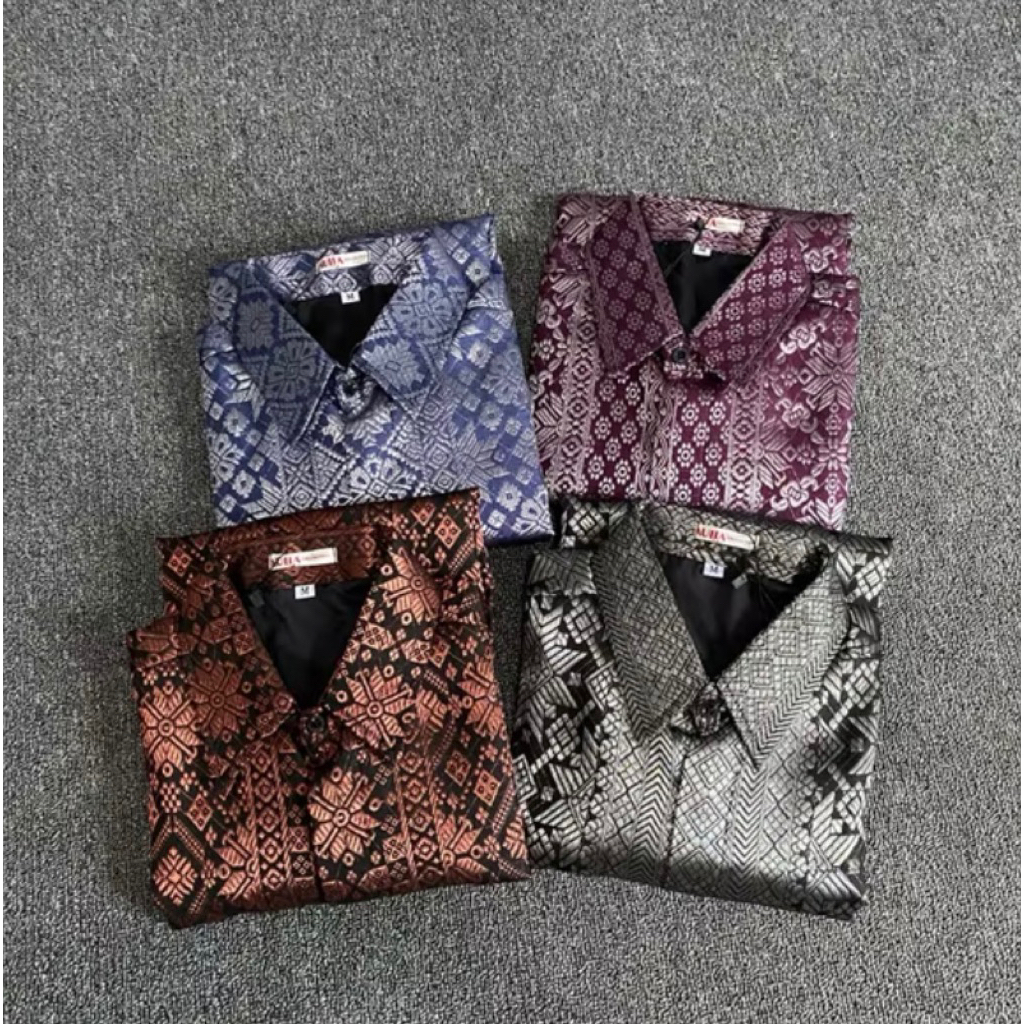 TERLARIS  KAMEJA SONGKET MELAYU || KAMEJA PREMIUM || KAMEJA PRIA || KAMEJA TRADISIONAL || KAMEJA