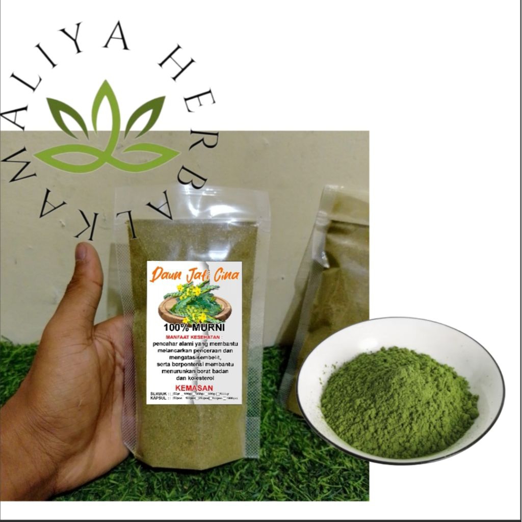 serbuk herbal jati cina 100 gram kemasan standing pouch