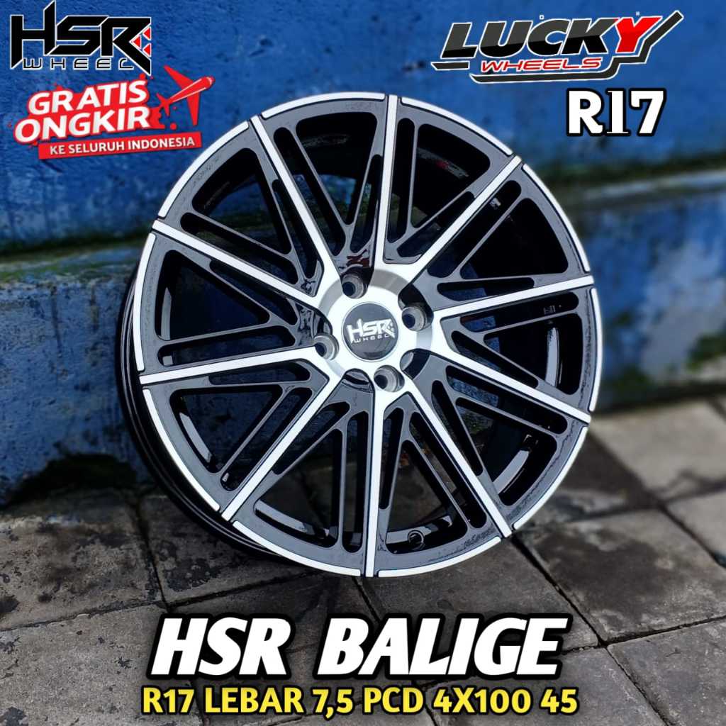 Velg mobil r17 cocok untuk jazz yaris raize dll lobang 4 merk HSR BALIGR RING17