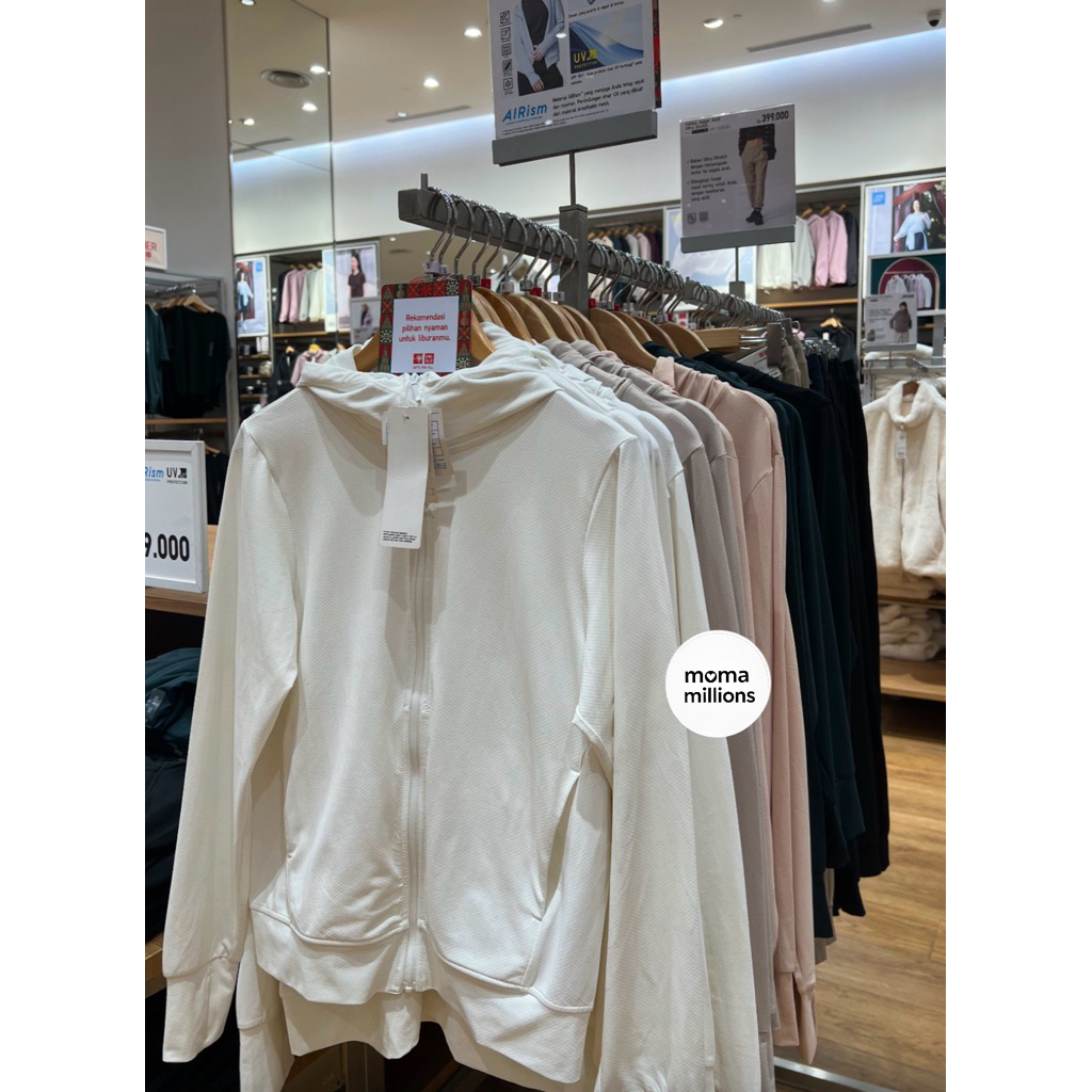 AIRism UV Protection Mesh Full-Zip Hoodie / Jacket Wanita UNIQLO