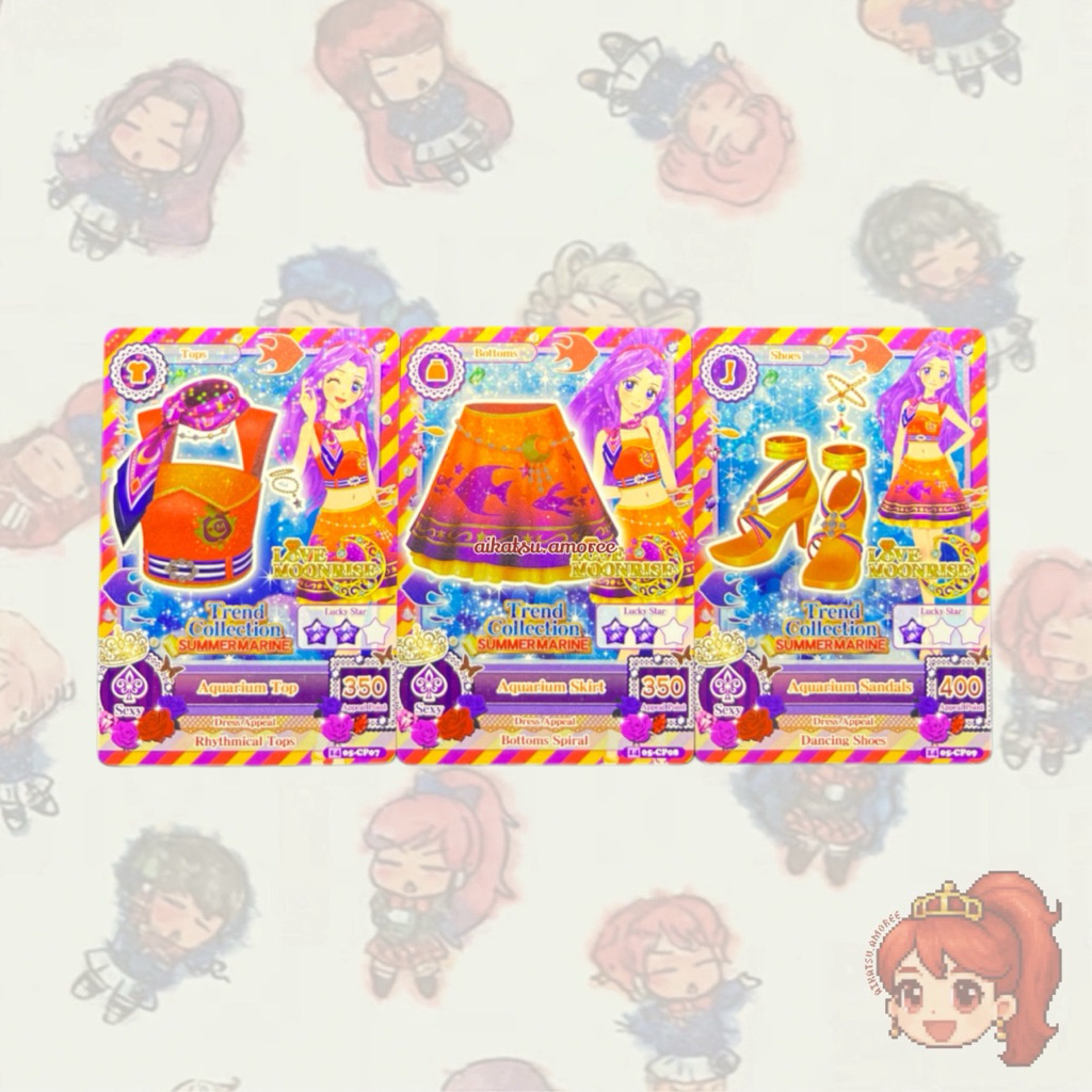 Aikatsu CP Trend Collection Summer Marine Love Moonrise Aquarium Set Mizuki Kanzaki