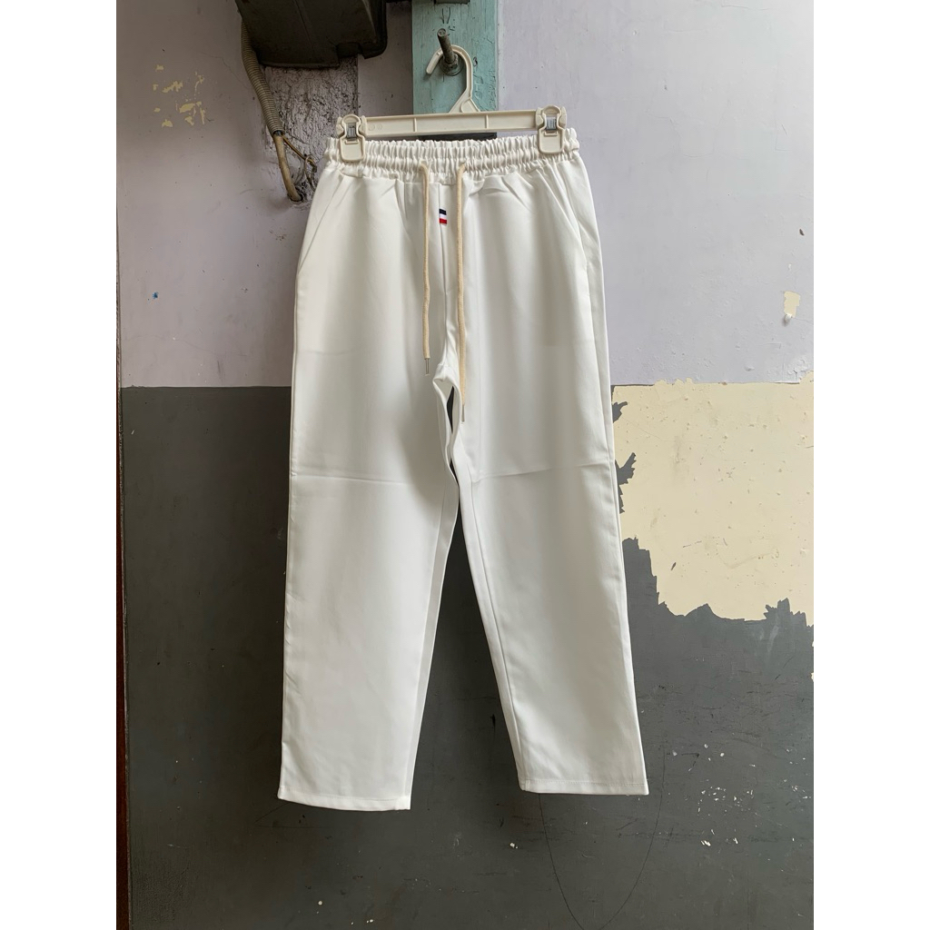 celana panjang pria Thom browne putih preloved