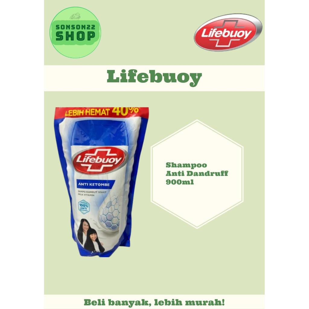 Shampoo Lifebuoy Anti Dandruff 900ml  - Biru 900ml