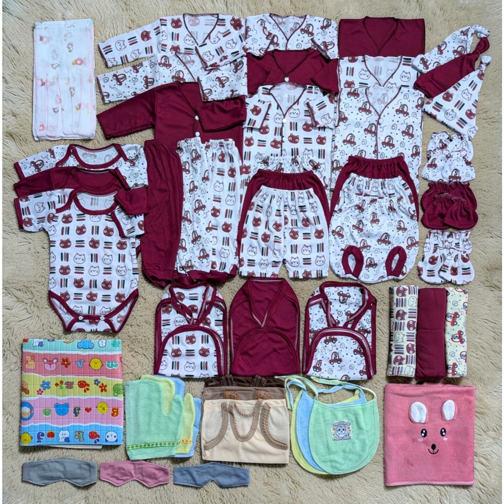 Gulden Baby Baju Bayi Newborn Laki-laki 65 Pcs Paketan Brojol Perlengkapan Bayi Baru Lahir