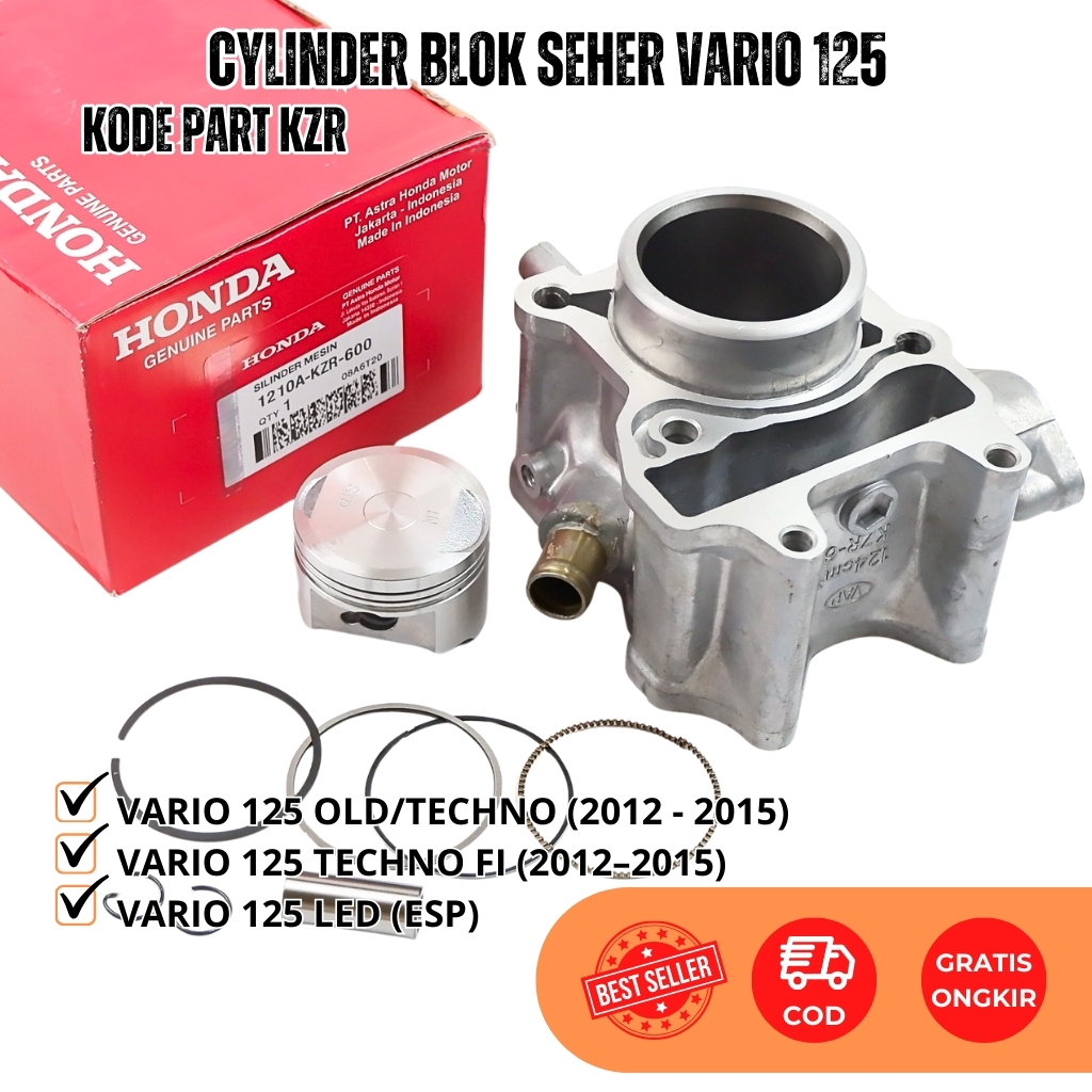 Blok Seher Piston Ring Honda Vario 125 Old Vario 125 FI Techno Vario 125 LED Esp KZR Original