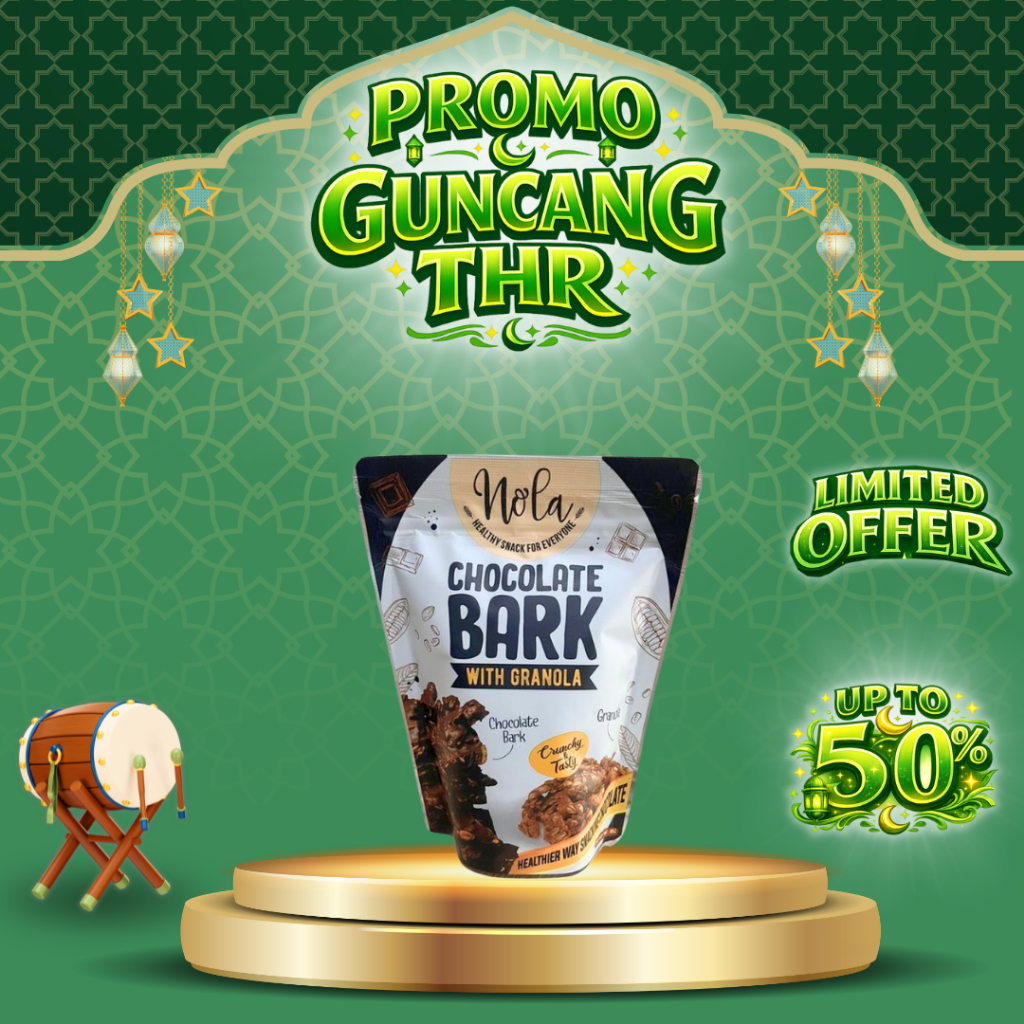 Nola Snack Granola Chips Choco Banila, Bark Choco Crunchy Healthy 100g