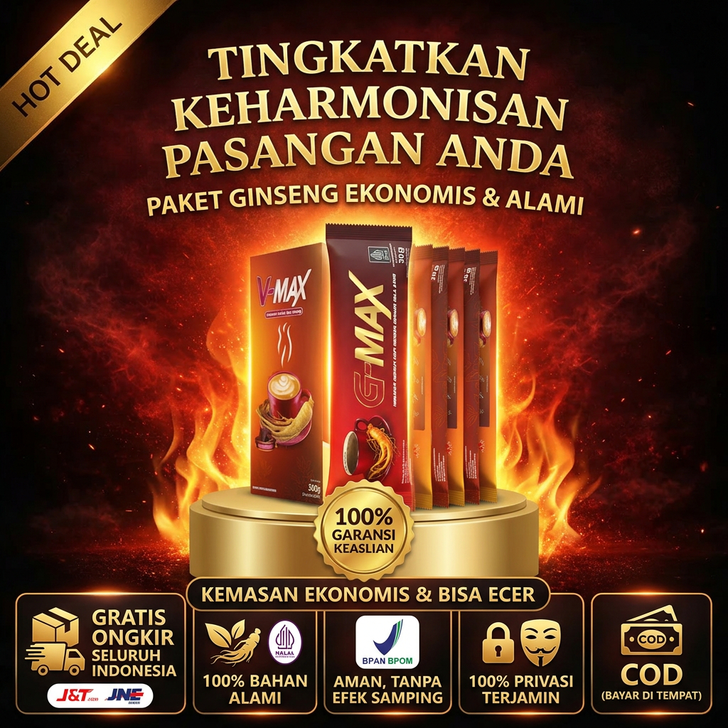 G Max V Max Kopi Sachet | Kopi Pria & Wanita | Kopi Herbal Premium