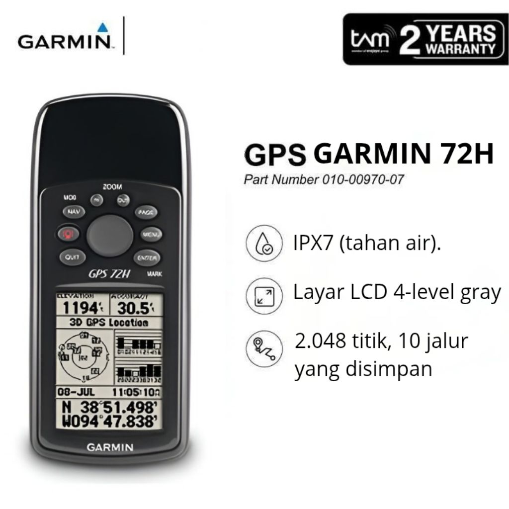 GPS GARMIN 72H / GPS Garmin 72H Baru