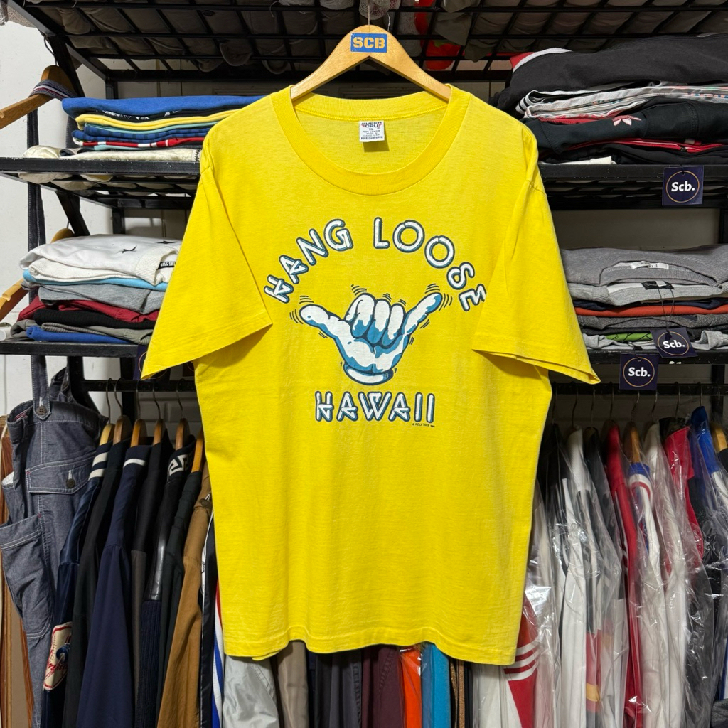 Vintage 80s hang loose hawaii tshirt kaos