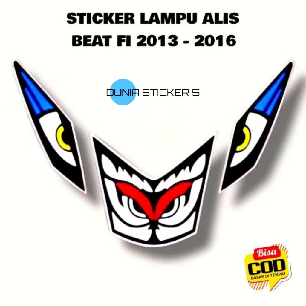 Sticker Variasi Lampu Alis BEAT FI Tahun 2013 Sampai 2016