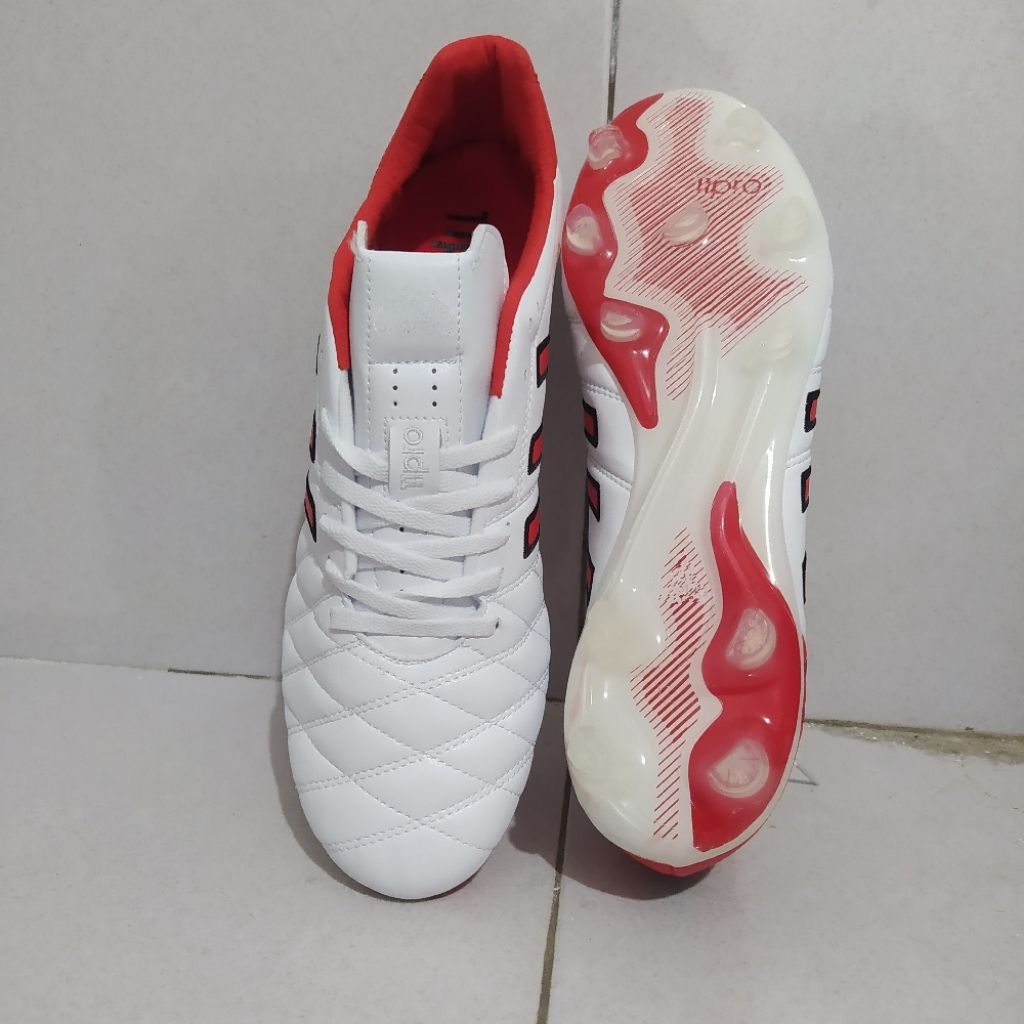 Sepatu Bola Adipure 11 Elite Pro White Red fg