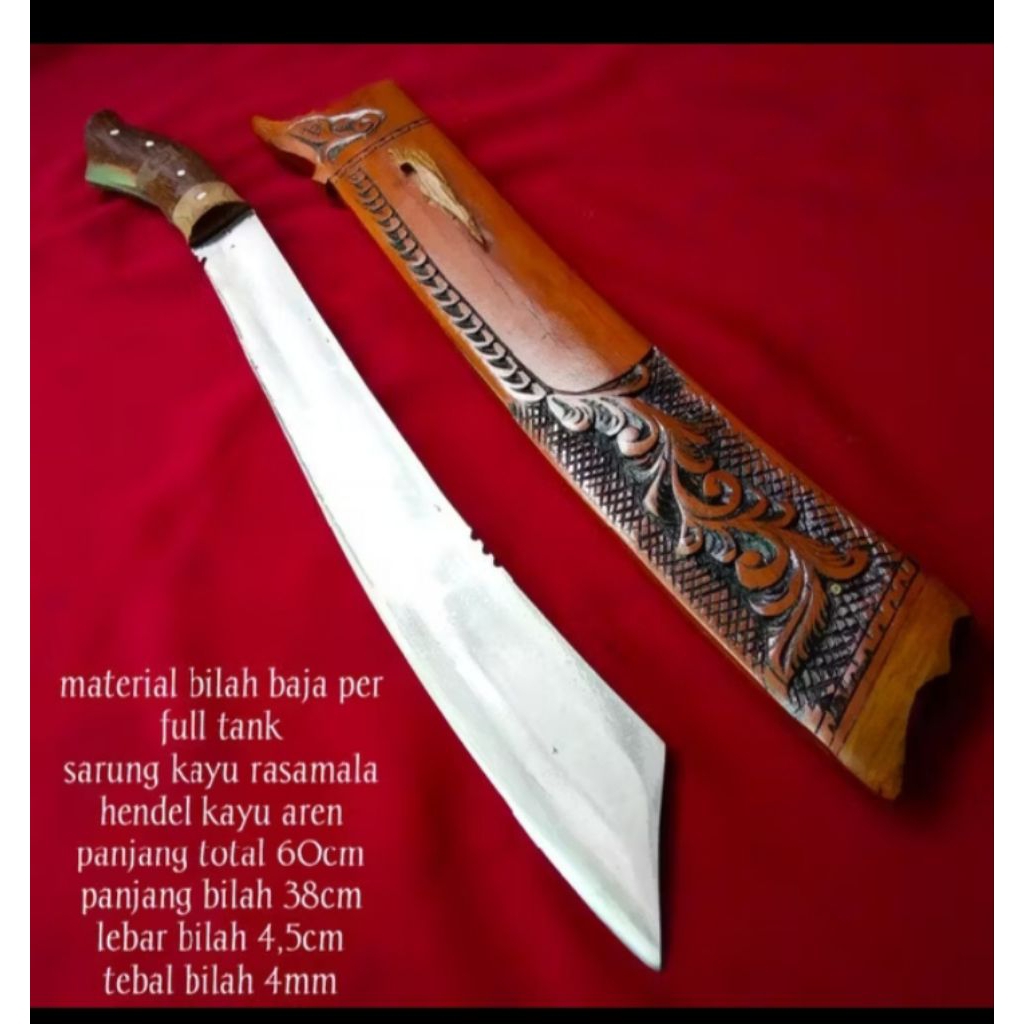 Patimura Panjang Golok Kerja Baja Per Fulltang