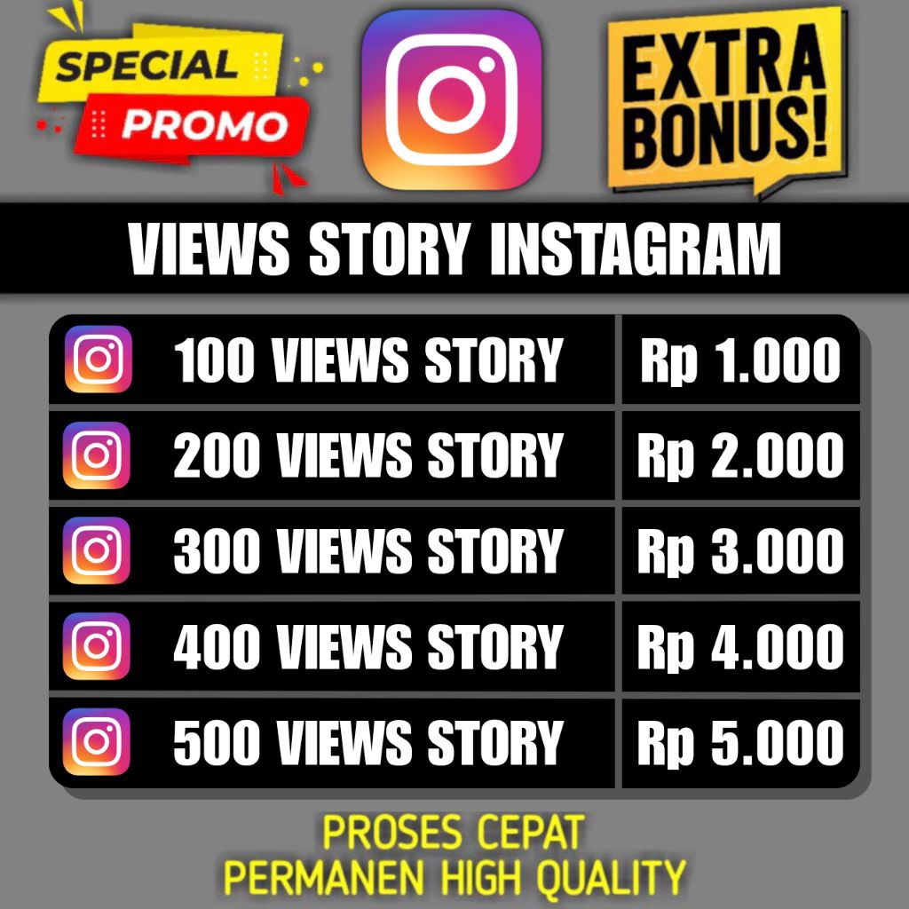 Views Story Instagram Permanen | View Story IG Aktif Bergaransi Selamanya | Proses Cepat