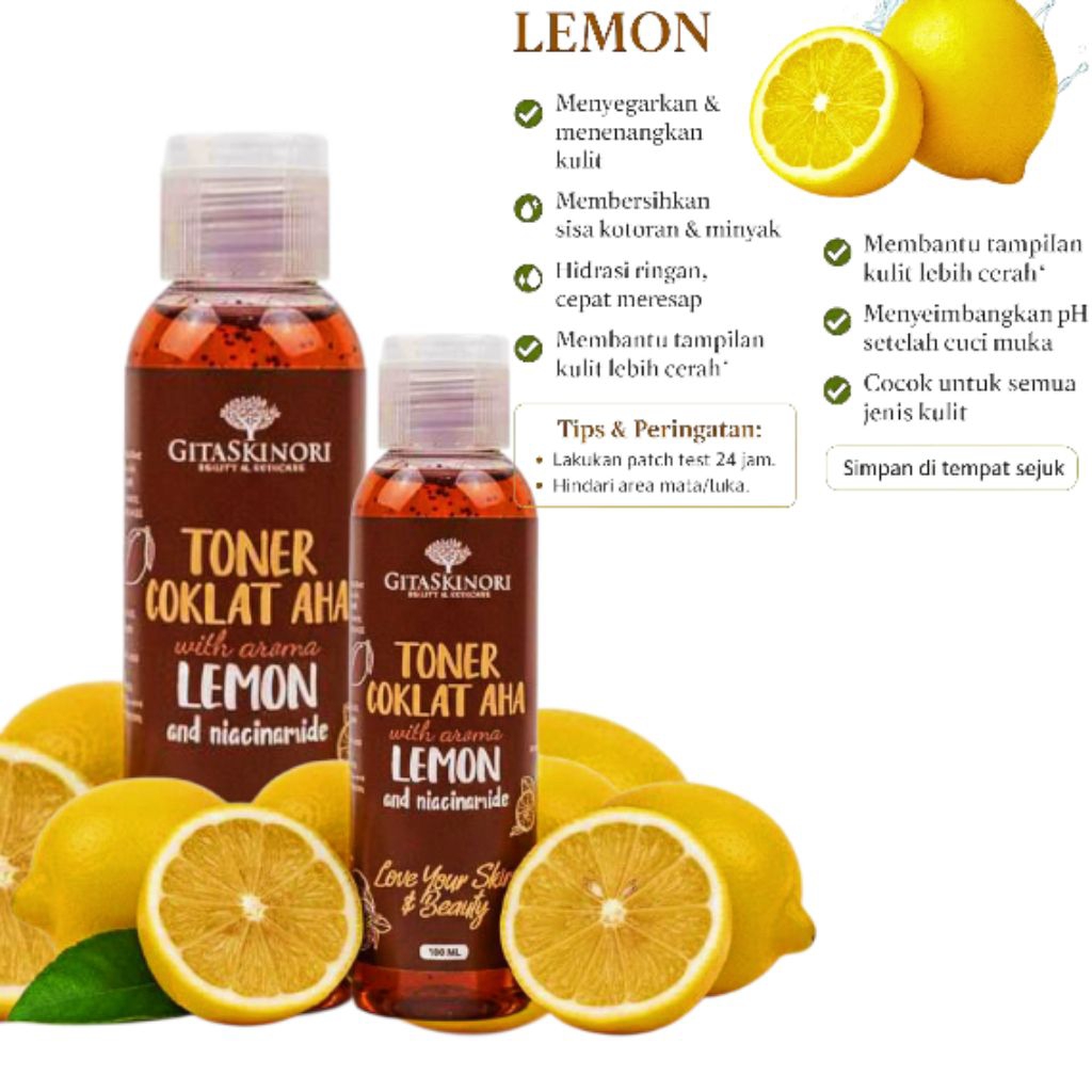 Toner Coklat AHA Toner Cokelat Kelupas 100ml BPOM Toner Wajah Pencerah Toner Glowing