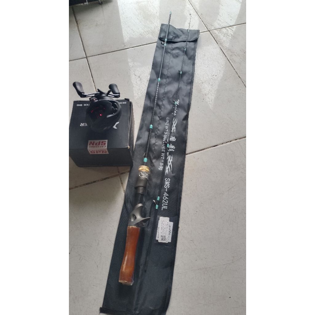 set joran lemoren bc + reel bc black arow new