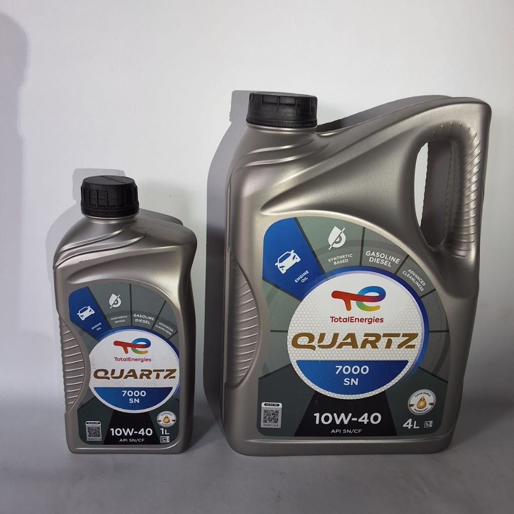 Oli Total Quartz 7000 10W-40 SN/CF Oli Mesin Mobil 1.Liter/ 4.Liter