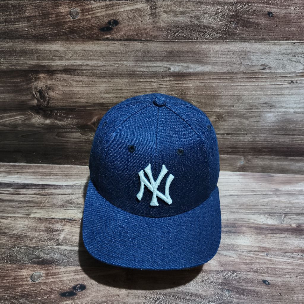 topi snapback yankees logo navy vintage logo wol