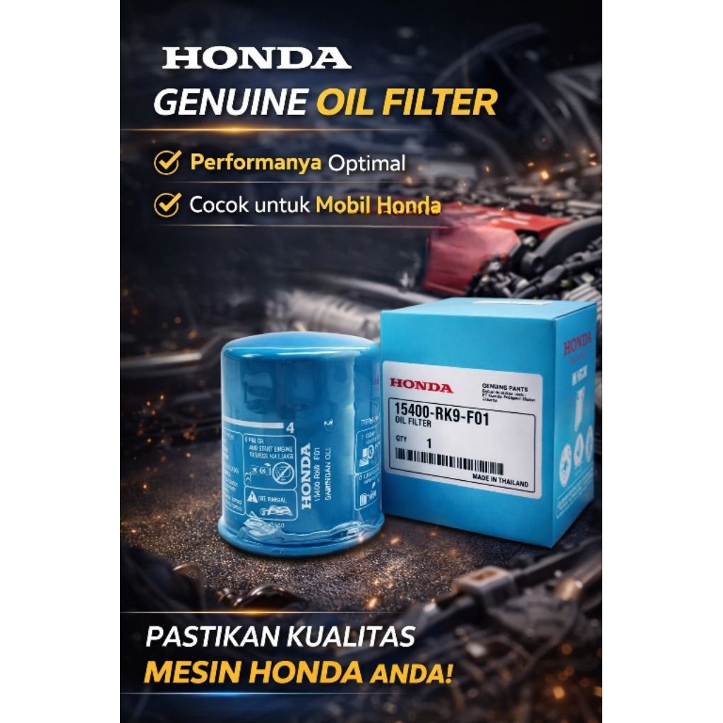 Filter Oli Honda 15400-RK9-F01 Original – Filter Oli Mobil Honda Brio Jazz HRV Mobilio