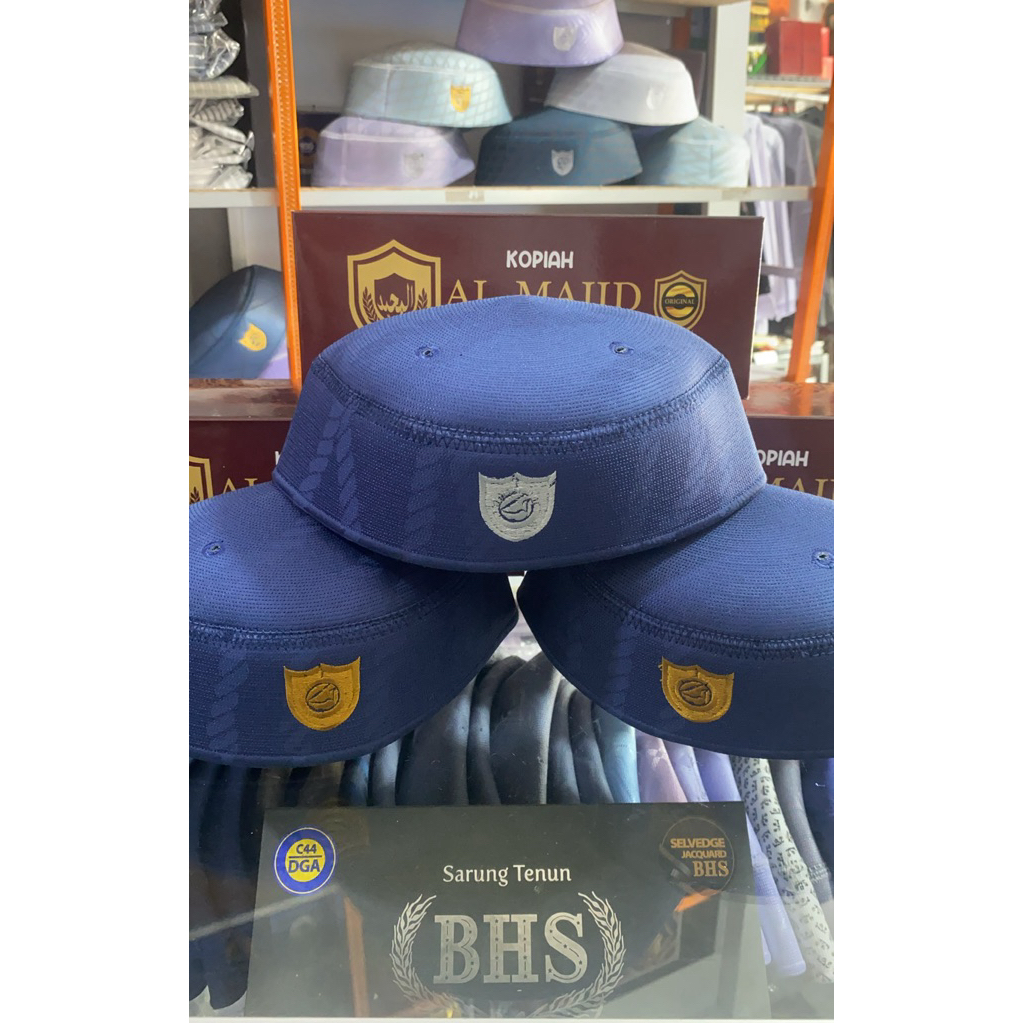 Kopiah Al majid warna navy peci Malaysia Al majid Kopiah original asli warna