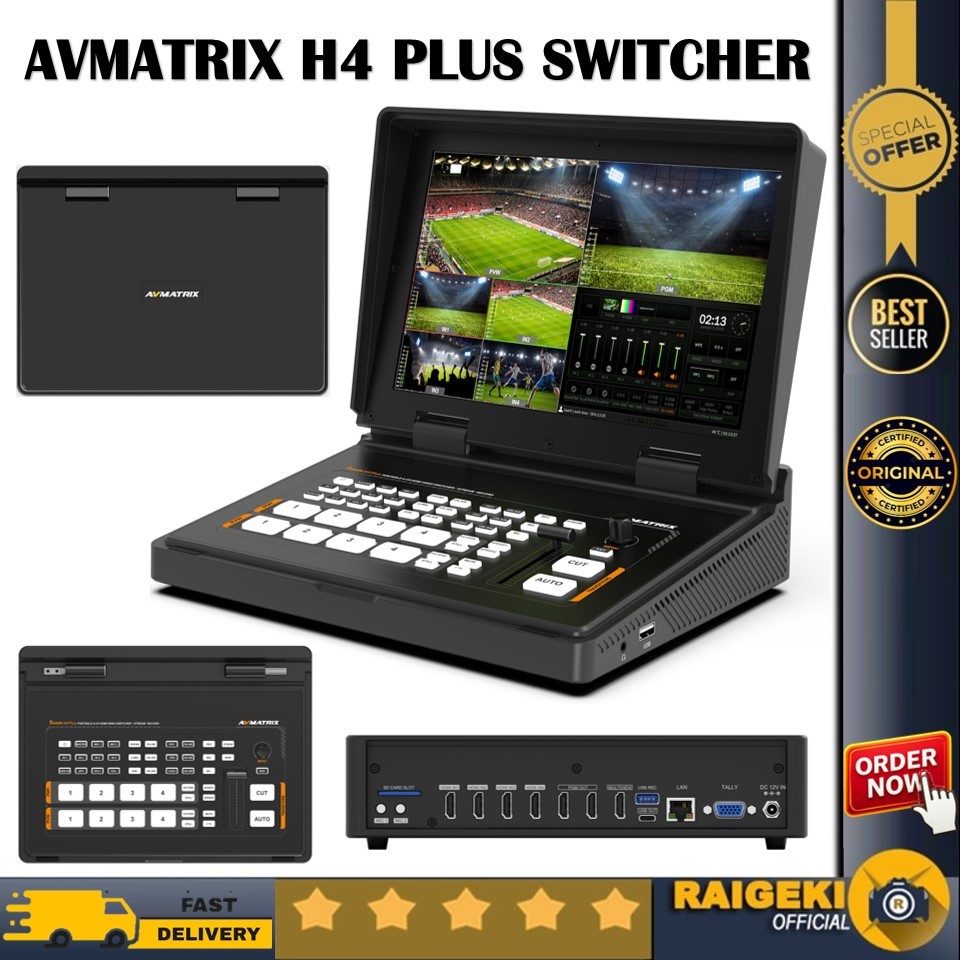 AVMATRIX Shark H4 PLUS 4-Channel HDMI Video Switcher