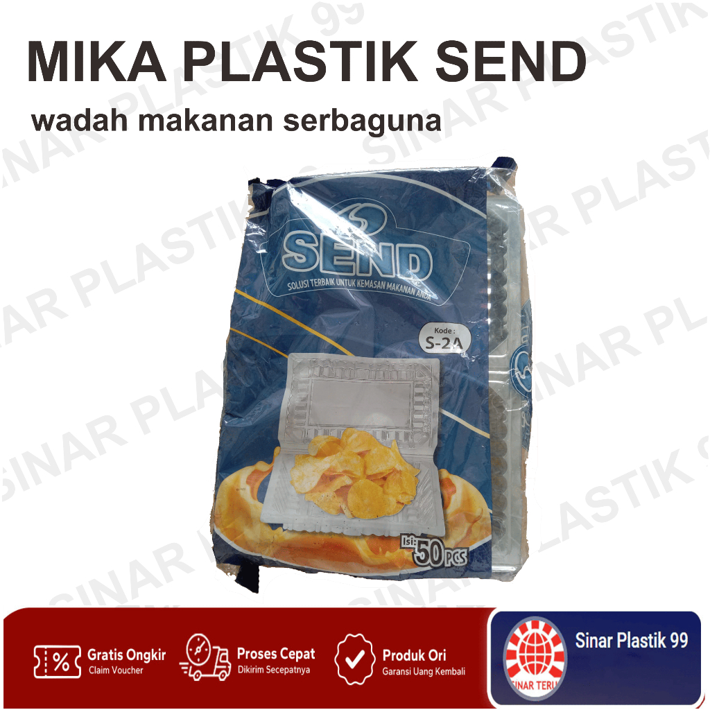 [100pcs] Mika Kotak Plastik Hajatan Selametan SEND-2A