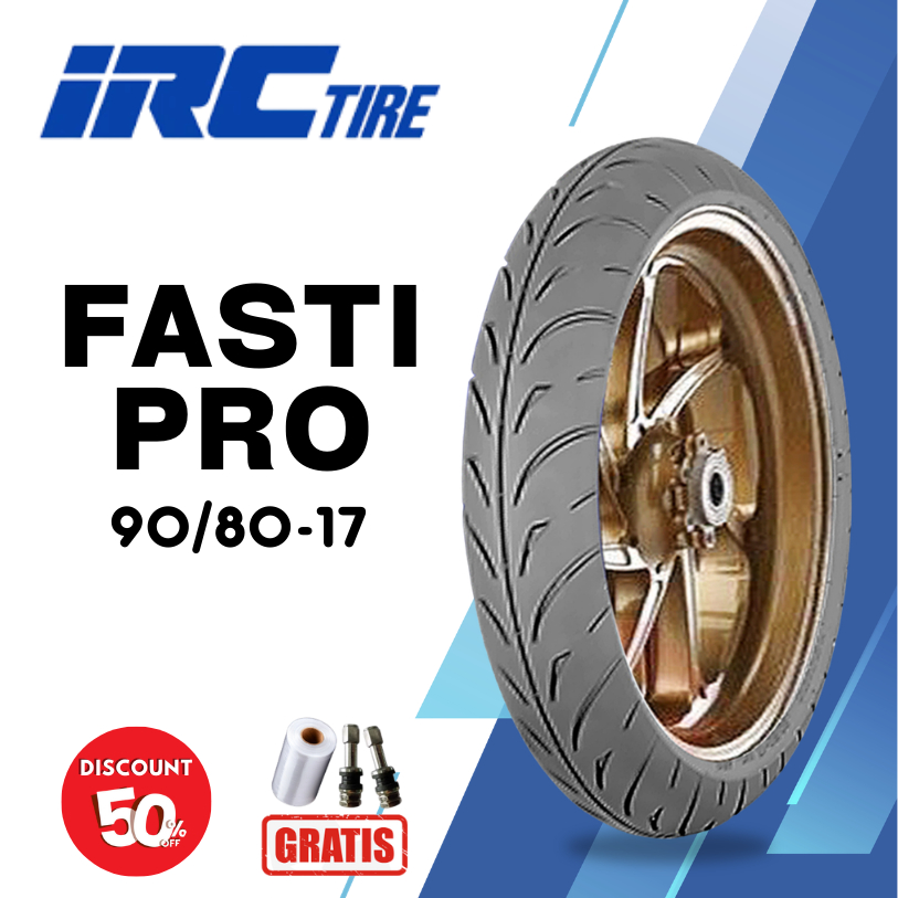 Ban Motor Soft Compound IRC FASTI PRO 90/80 Ring 17 Tubeless